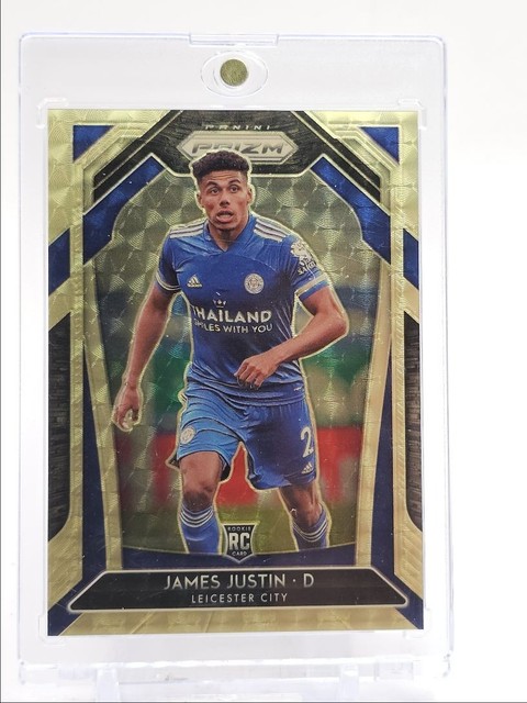 James Justin 2020 Prizm Premier League Rookie Gold Power RC /5 Q6122