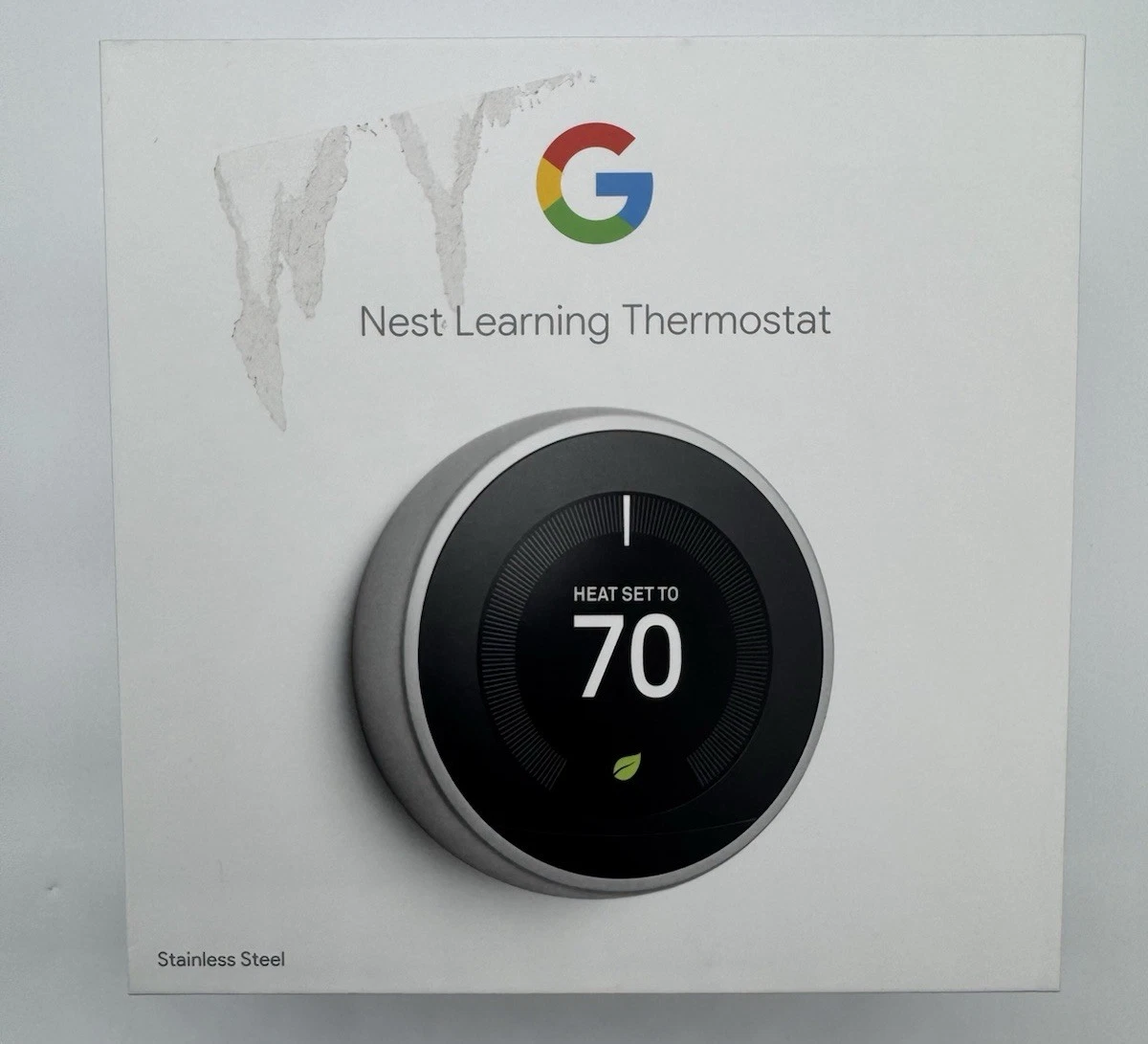 Google Nest Learning Thermostat 3rd Gen Model: A0013 - Stainless Steel [USED]