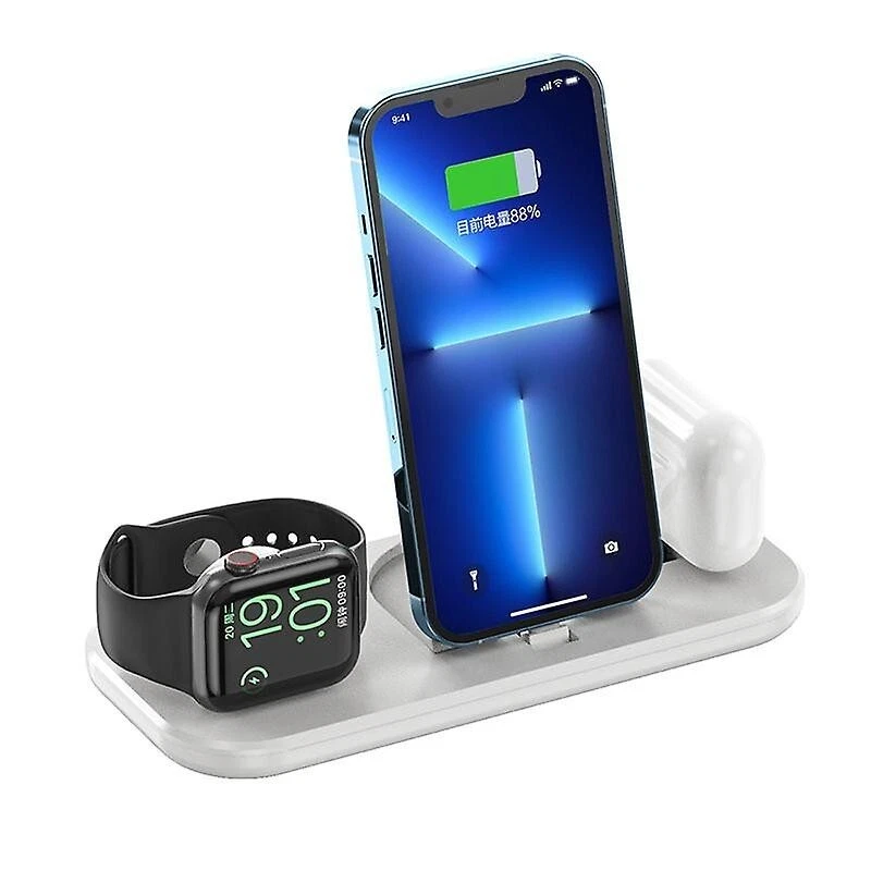 3 in 1 Wireless Charger Charging Stand Charging Dock for iPhone iWatch Airpods - Image 1 of 4
