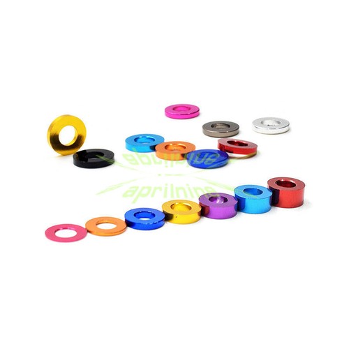 5/10 x M3 Farbe Aluminiumlegierung flache Scheibe runde Distanzschraube Dichtungsring 0,25-3 - Bild 16 von 16