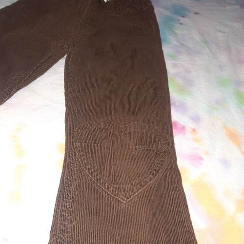 H&M Corduroy Pants Brown Hearts Girls 5/6 - Picture 4 of 10