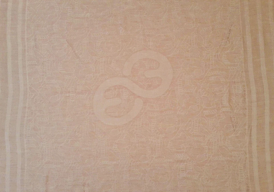 VINTAGE AUTHENTIC ESCADA SPORT LOGO PINK MODAL SILK 66'' SQUARE WOMEN'S SCARF - Image 2 of 4