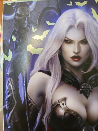 Lady Death Imperial Requieum #1 Khamunaki Foil Variant w/ Card NM Coffin Comics - Picture 2 of 7