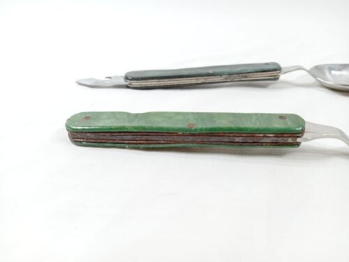 Tourist Set USSR Folding Fork And Spoon Opener Travel Camping Soviet Vintage - Picture 21 of 24