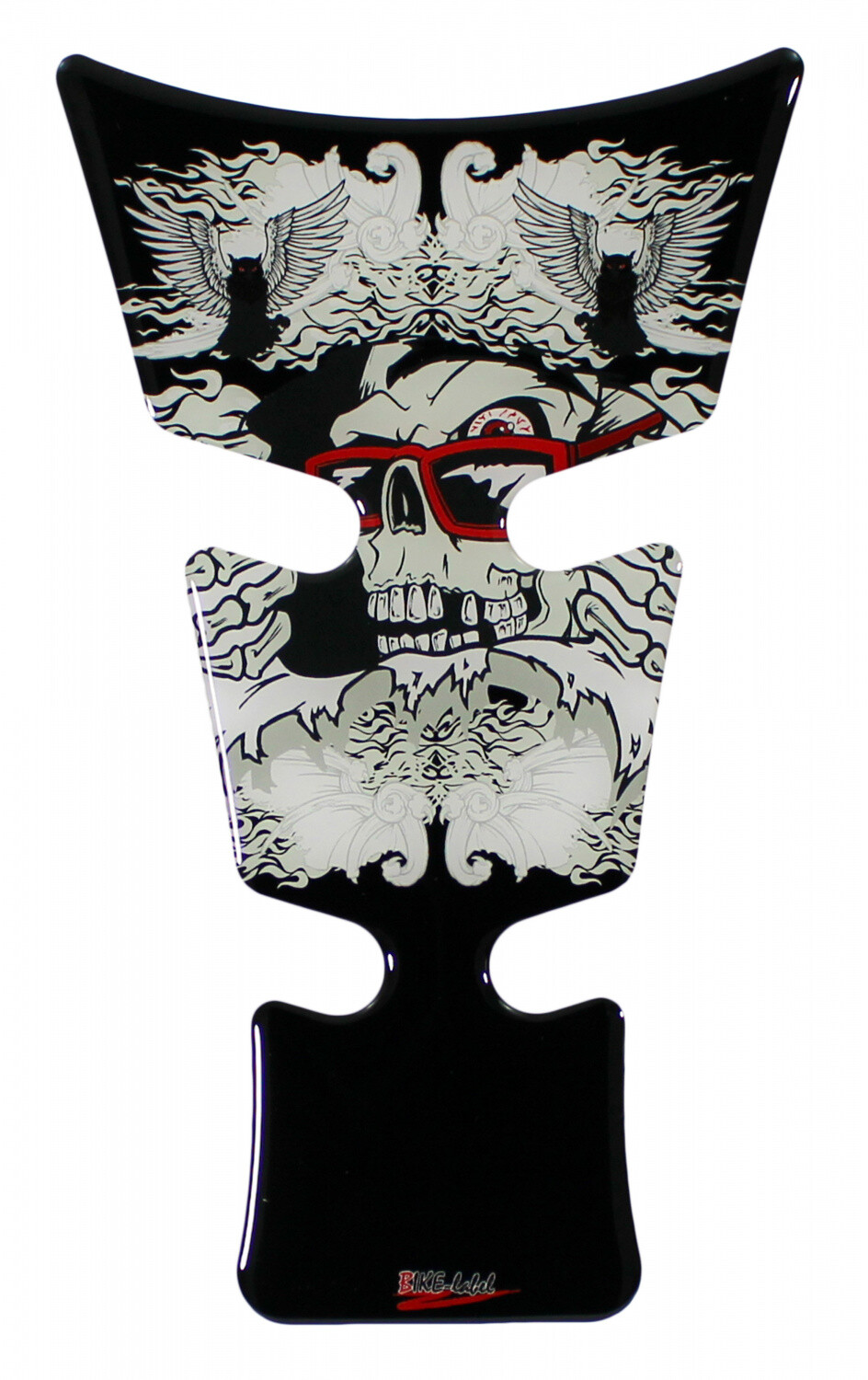 Tank pad gel sticker for motorcycle paint protection sticker with skull motif