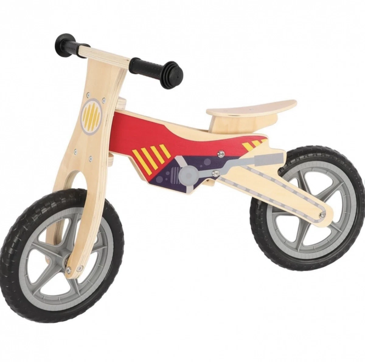 Draisienne en Bois MOTO Bleu 12 Evolutif 2-4ans