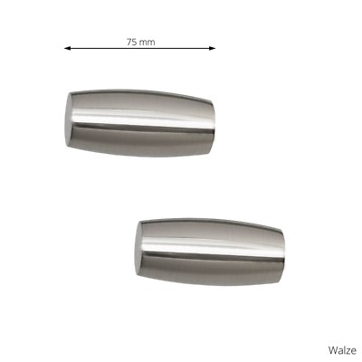 Gardinenstangen Endstücke Kugelförmig 25mm - 4-tlg Set In Weiß Für Vorhangstangen 22-28mm