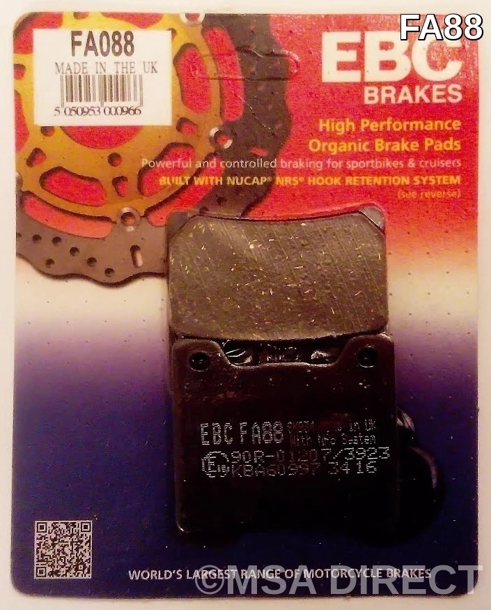 EBC 有机后盘刹垫 (1 套) 适合 YAMAHA VMAX 1200 (1991 至 2003) — 第 2/4 张图片