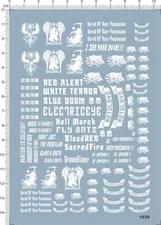 White Different Scales Sizes Soviet Red Military Model Kit Water Slide Decal