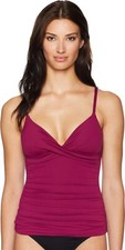 Lauren Ralph Lauren NWT Swimwear Underwire Tankini TOP Plum Purple Size 10 90