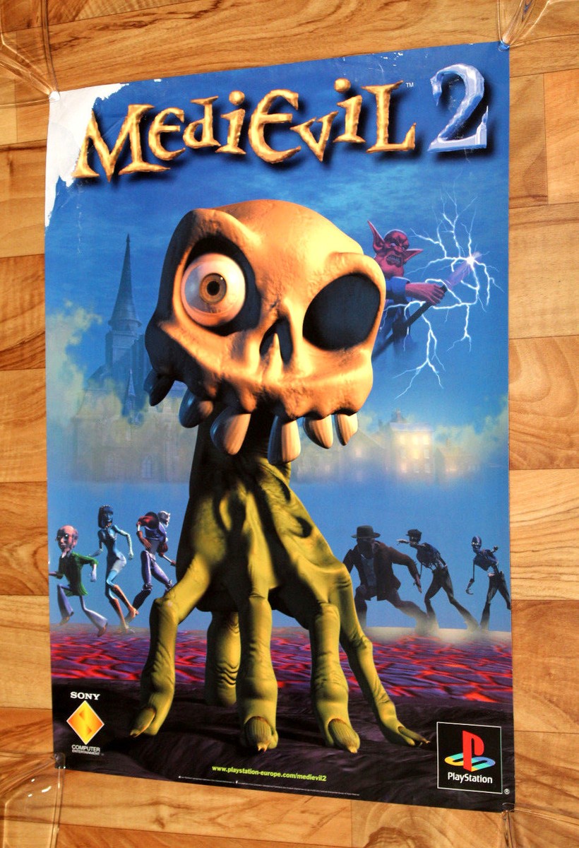 MediEvil 2 Game Store Old Vintage Promo Poster Playstation1 PS1