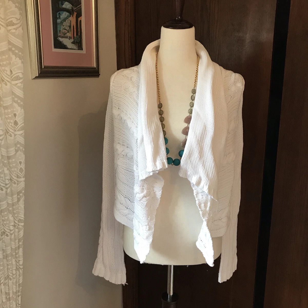 Banana republic cable knit best sale cardigan