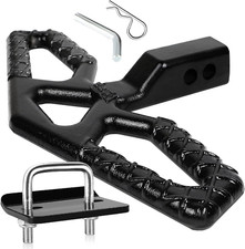 2" Tow Hitch Step Receiver Universal anti Slip Bumper Guard Strong Steel for Tra