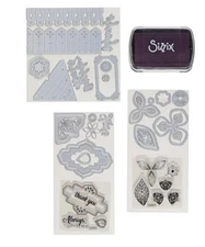 David Tutera for Sizzix Mega Floral Stamp and Die Set Bundle 663565 New