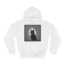 Mystical Cat Unisex College Hoodie | Cozy Streetwear, Cat Lover Gift, Everyday