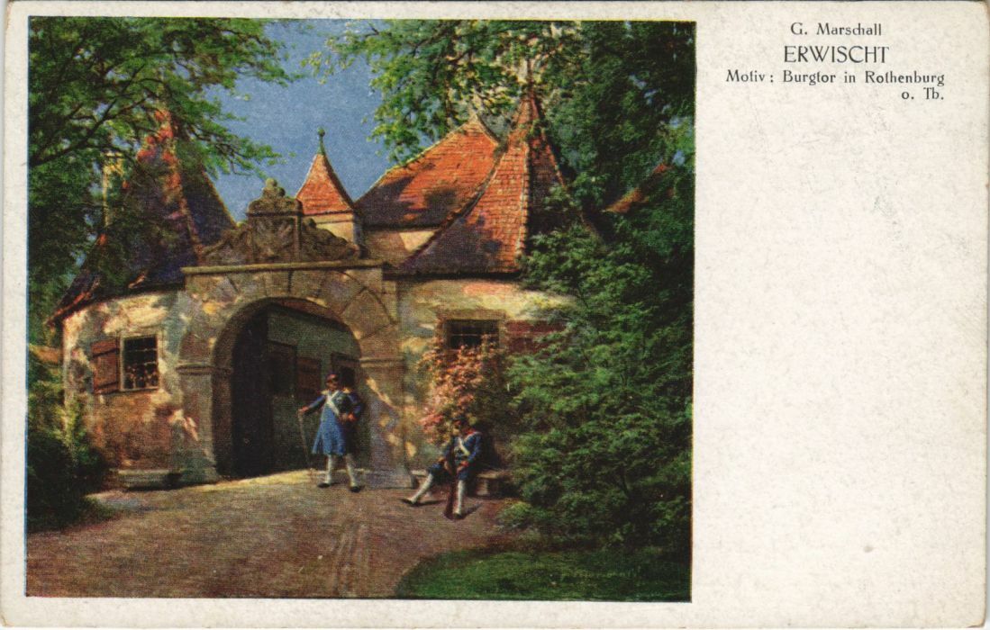 Old postcard AK Rothenburg - Burgtor GERMANY (1075200)