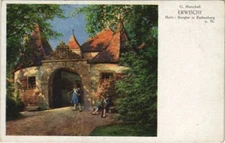 Old postcard AK Rothenburg - Burgtor GERMANY (1075200)