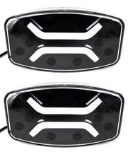 2x LED Spot Lamps 12/24V DRL White/Amber ? Off-Road, Truck, Bus, 4x4 Lights