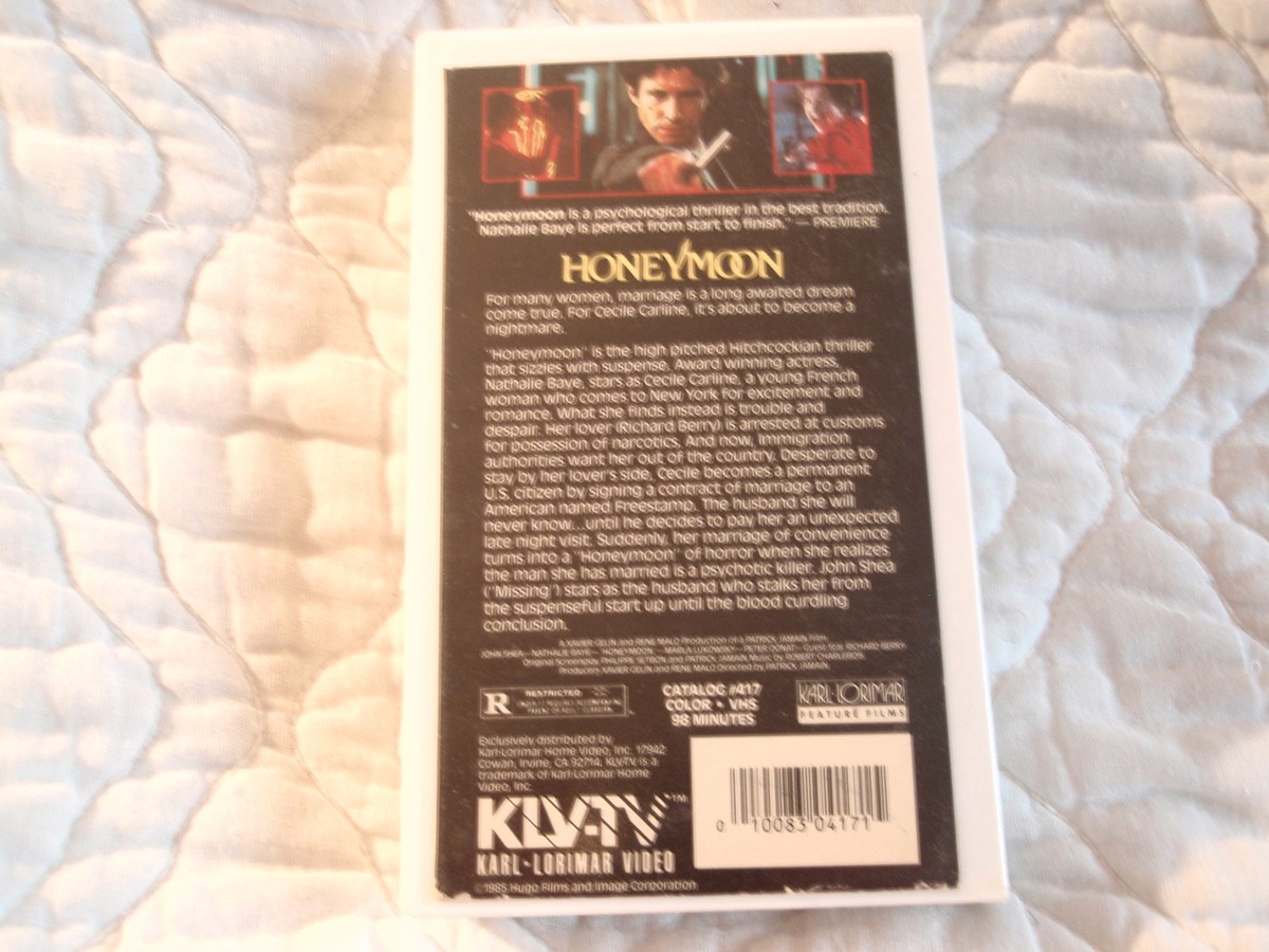 HONEYMOON VHS JOHN SHEA NATHALIE BAYE 80'S HORROR THRILLER PSYCHO