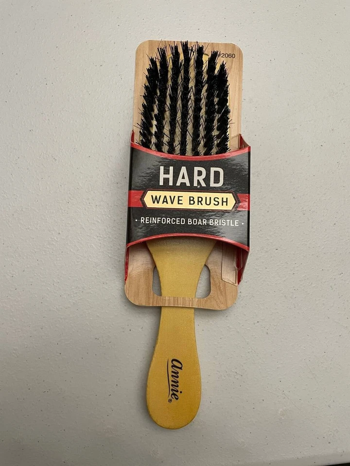 Cepillo de onda dura Annie # 2060 con cerdas de jabalí reforzadas y cepillo de madera natural Foto 2 de 4