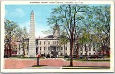 Augusta Georgia GA, Richmond County Court House Building, Vintage Postcard