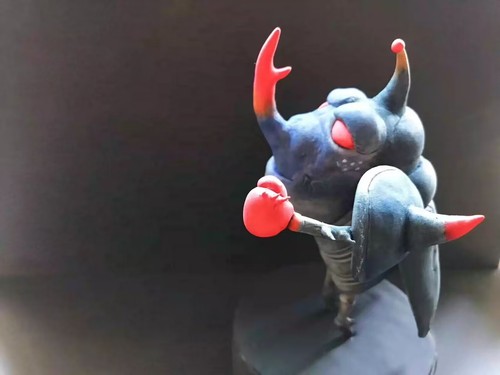 New Larva Resin Statue Black 15Cm Unicorn Beetle Model Custom Pure Handmade Toys - Picture 2 of 5