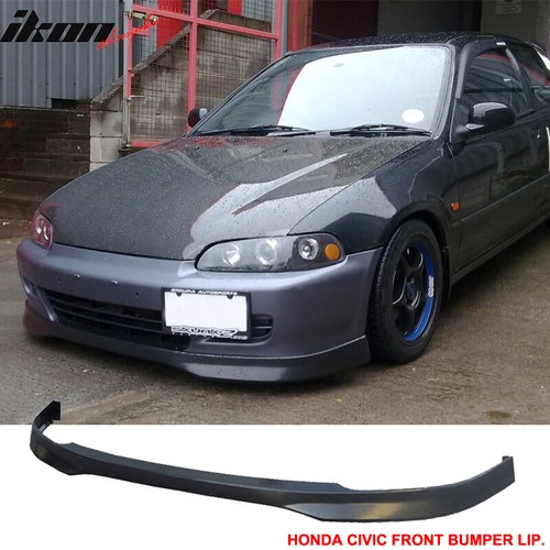 92-95 Civic Lip Front Bumper Lip Spoiler For 1992-1995 Honda Civic Sedan - SiR Style PU Lip In Black Honda Civic Front Bumper Lip 92-95 Civic Lip Front Bumper Lip Spoiler For 1992-1995 Honda Civic Sedan - SiR Style PU Lip In Black Honda Civic Front Bumper Lip