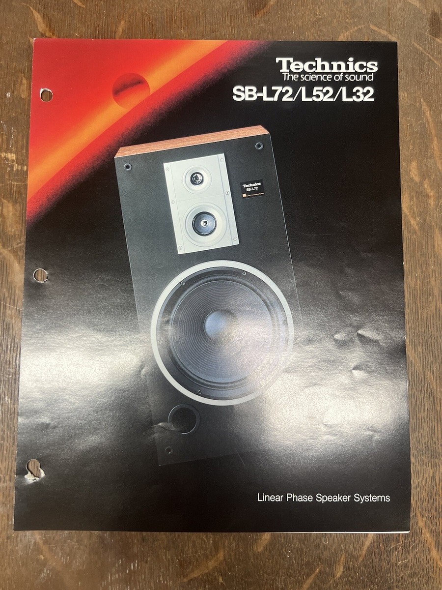 Technics SB-L72 SB-L52 SB-L32 Speaker Sales Brochure *Original* | eBay