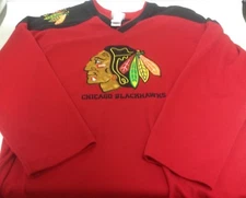 Chicago Blackhawks NHL Mighty Mac Sports LS Jersey Shirt Youth Medium 12 / 14