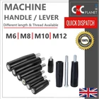 Machine Handle M6 M8 M10 M12 Lever Black Plastic Knob Revolving Hand wheel Male