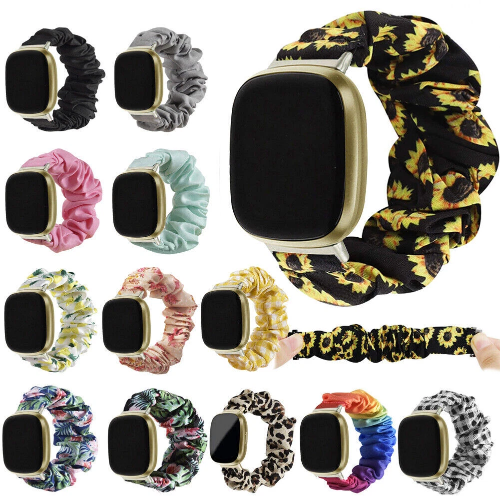 Strap For Fitbit3/ Fitbit sense Soft Cotton Loop Watch Band Fabric Elastic Strap