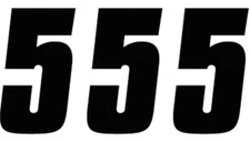 NOS Factory Effex FX Number 5 (Five) Black 7" Stickers Decals (3x) 08-90085