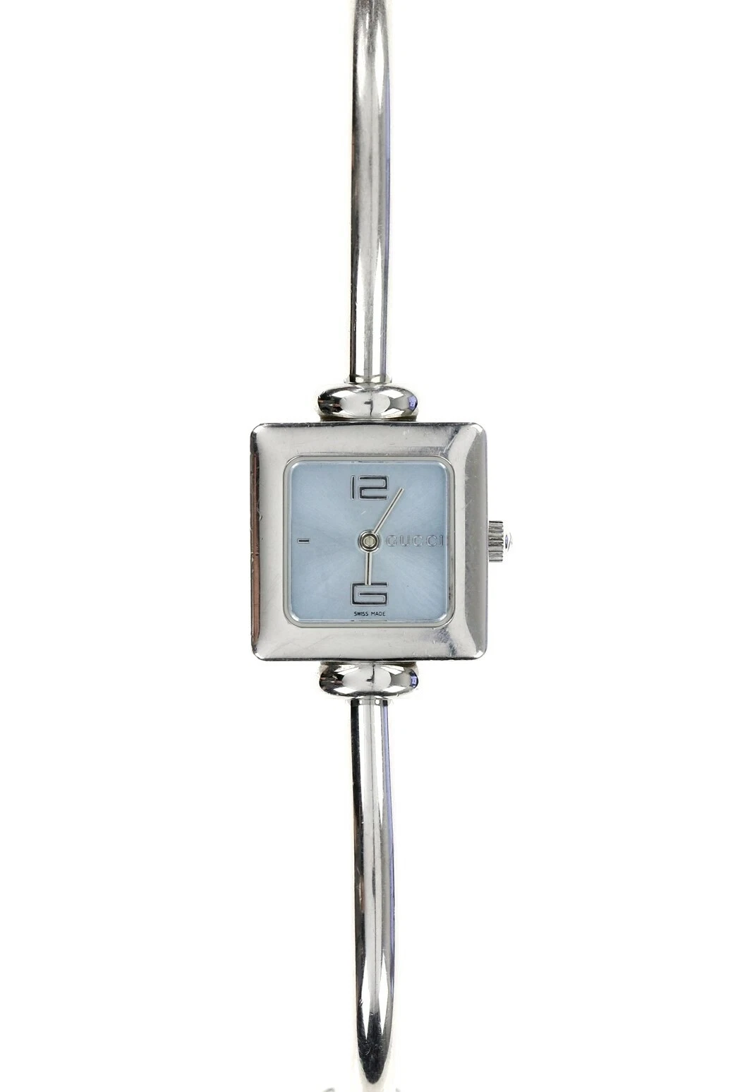Montre bracelet femme Gucci série 1900L visage bleu petit carré 134573