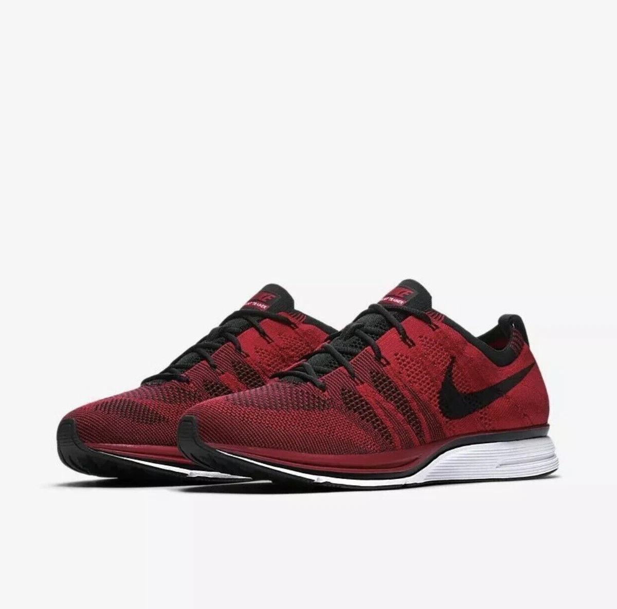 Nike flyknit trainer red best sale black