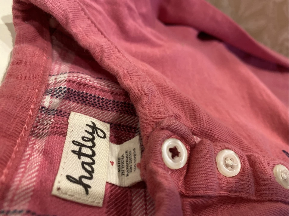 Топ для девочки Hatley размер 4 с длинным рукавом розовый и черный собачий с оборками с длинным рукавом - Изображение 2 из 4