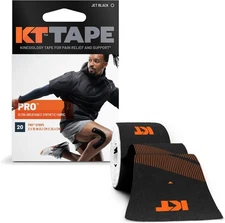K T  Tape Pro Synthetic Kinesiology Athletic Tape, 20 Count, 10” Precut Strip
