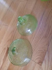 Vintage Green Uranium Glass Butter Dish Dome Lids & Bases -Not Matching