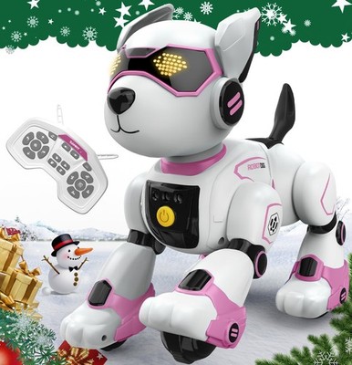 Robot Dog Toy for Kids, Programmable Remote Control Robots Puppy with Voice &...