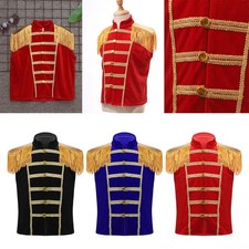 Kids Girls Fringe Shoulder Costume Circus Boys Stage Waistcoat Performance Vest