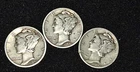 1943 Mercury Dimes - Mixed Condition - silver