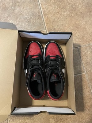 Jordan red and black flyease low size 12