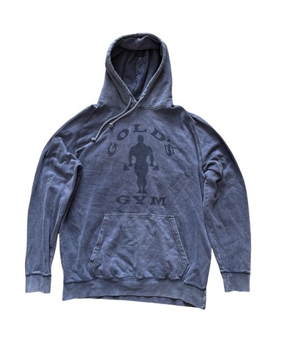 Chaqueta Pullover Sudadera con Capucha Vintage Golds Gimnasio Azul Tye Die Looking Para Hombre Talla XL