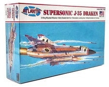 New Atlantis 1:48 Scale J-35 Draken Supersonic Fighter Jet Model Kit L570
