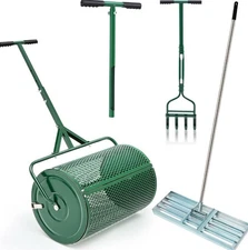 Landzie 4-Step Compost and Peat Moss Spreader Lawn Care System