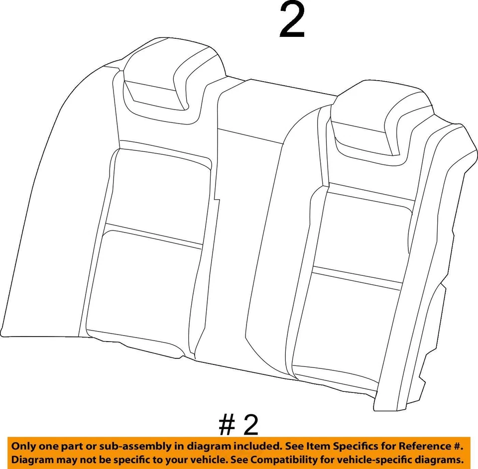 FITS 11-12 CHEVROLET CAPRICE COVER REAR SEAT BACK 92247334 - NEW OEM - Image 4 of 4