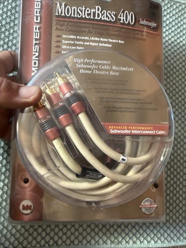 Monster Cable MonsterBass 400 Subwoofer Verbindungskabel 24 Fuß (8 m) NEU - Bild 3 von 11