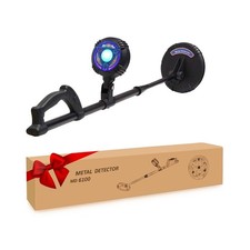 Junior Metal Detector for Kids: IP68 Waterproof 6" Coil, LED Flashlight Adj...