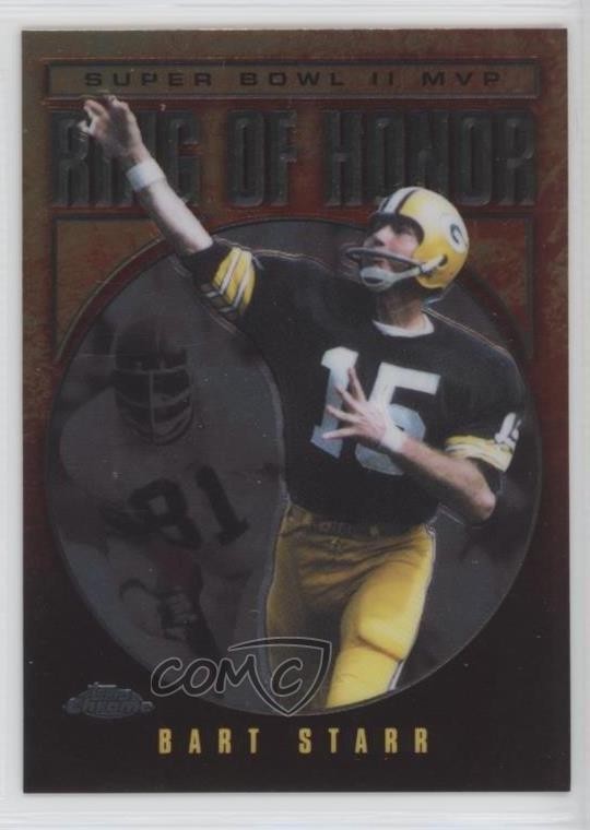 2002 Topps Chrome Ring of Honor Bart Starr #BS2 HOF 0a3