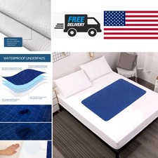 Absorbent Mattress Protector 34x52 Navy Machine Washable for Pets and Children