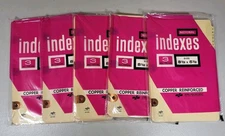 (5) Copper Reinforced Index Dividers National 3 Hole Punch A-Z 11 x 8 1/2"